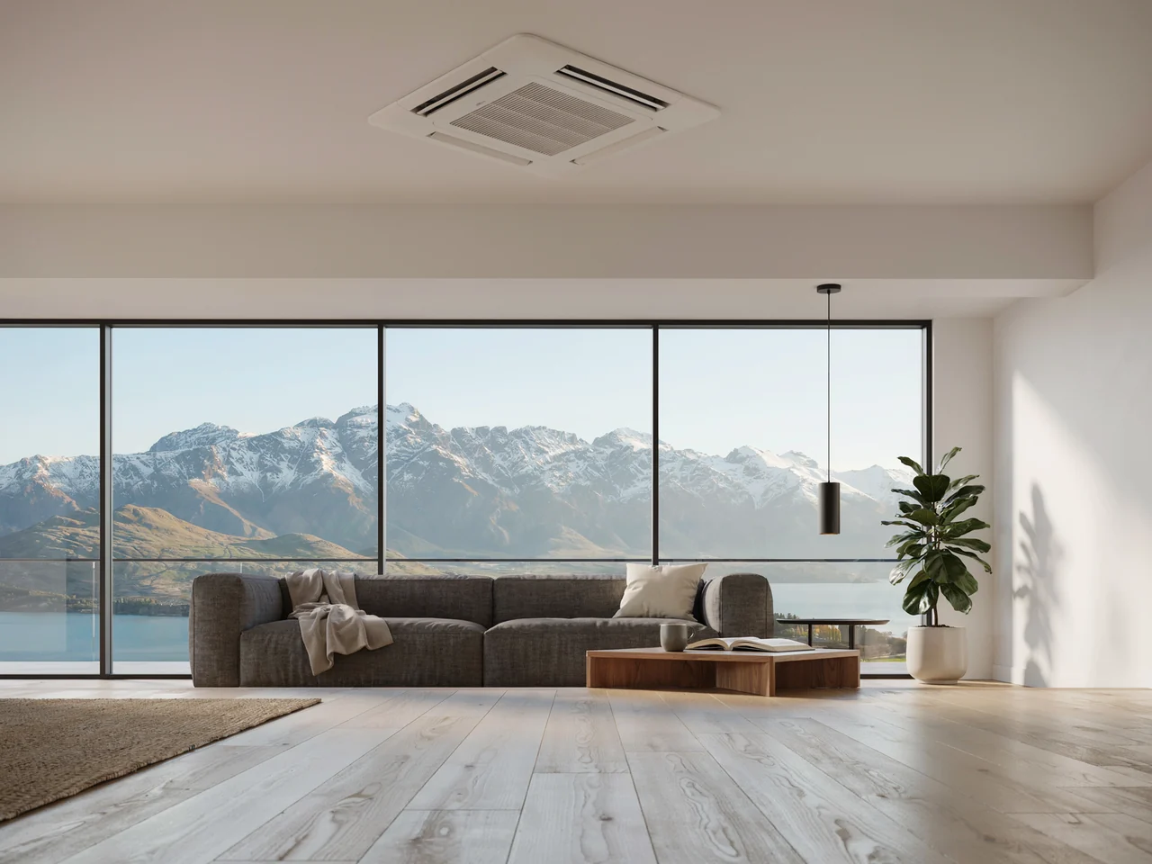 Ceiling cassette heat pump in Queenstown